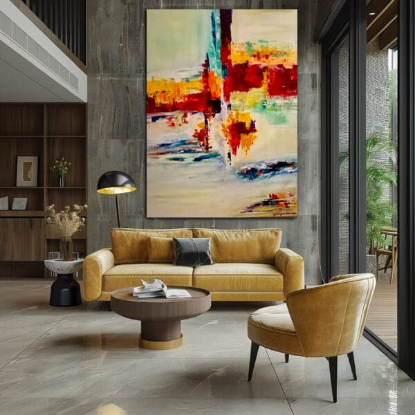 A living room with a couch and chair in it
